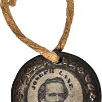 1860 John C. Breckinridge. DeWitt-JCB 1860-28. Ferrotype. Silvered brass. 24.7 mm. Very Fine.