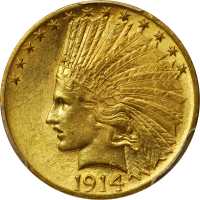 1914 Indian Eagle. MS-63 (PCGS).