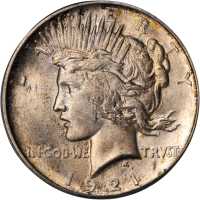 1921 Peace Silver Dollar. High Relief. MS-64 (PCGS).