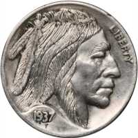 1937-D Native American Portrait. Host coin Fine.