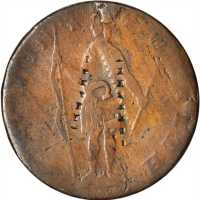 1788 Massachusetts Cent. Ryder 3-A, W-6210. Rarity-4-. Period after MASSACHUSETTS. Good-4.