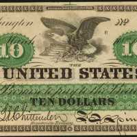 Fr. 95b (W-1264). 1863 $10 Legal Tender Note. PCGS New 62 PPQ.