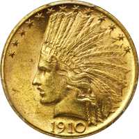 1910 Indian Eagle. MS-63 (PCGS). Gold Shield Holder.