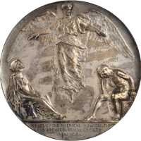 1898 National Conference of Charities and Correction Medal. Silver. 76 mm. By Victor David Brenner. 