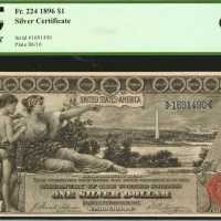 Fr. 224. 1896 $1 Silver Certificate. PCGS Gem New 66 PPQ.