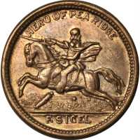 Undated (1861-1865) Franz Sigel / Penny Saved Is A Penny Earned. Fuld-180/430 d. Rarity-9. Copper-Ni