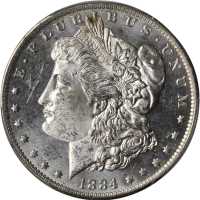1884-O Morgan Silver Dollar. MS-63 (PCGS).