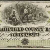 Clearfield, Pennsylvania. Clearfield County Bank. September 9, 1863. $10. Choice Uncirculated.