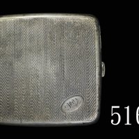英国银质烟盒，重76克Britain silver tobacco case, wgt 76grm, 80x85mm