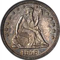 1846 Liberty Seated Quarter. Briggs-Unlisted. AU-58 (PCGS).