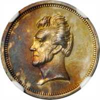 1832 Andrew Jackson. DeWitt-AJACK 1832-4, Julian PR-33. Silver. 18.2 mm. MS-63 (NGC).