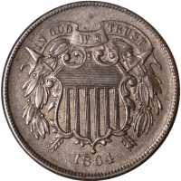 Lot of (3) About Uncirculated Two-Cent Pieces. (ANACS).