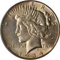 1934-S Peace Silver Dollar. Unc Details--Altered Surfaces (PCGS).