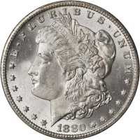 1880-CC Morgan Silver Dollar. VAM-9. MS-65 (PCGS).