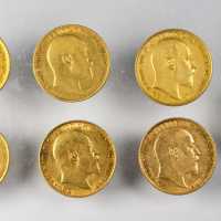 英国。国王爱德华七世1902年至1910年一英镑金币。
