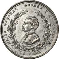 Group of six different white metal 1864 George McClellan medals.