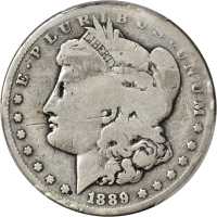 1889-CC Morgan Silver Dollar. AG Details--Damage (PCGS).