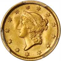 1854 Gold Dollar. Type I. MS-61 (PCGS).