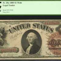 Fr. 28a. 1880 $1 Legal Tender Note. PCGS Very Fine 20.