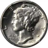 1939-S Mercury Dime. MS-66 FB (PCGS). CAC.
