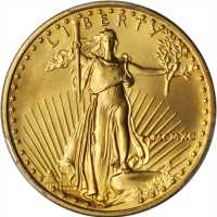 1990 Half-Ounce Gold Eagle. MS-67 (PCGS).