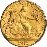 1915-S Panama-Pacific Exposition Quarter Eagle. MS-65 (PCGS).