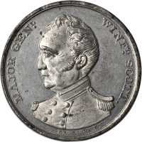 1852 Winfield Scott. DeWitt-WS 1852-1. White metal. 41 mm. MS-63 (NGC).