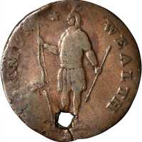 1788 Massachusetts Cent. Ryder 6-N, W-6240.Rarity-3-. No Period after MASSACHUSETTS. Fine.