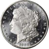 1884-CC Morgan Silver Dollar. MS-65+ PL (PCGS).