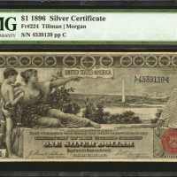 Fr. 224. 1896 $1 Silver Certificate. PMG Very Fine 25.