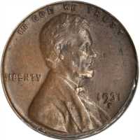 1931-S Lincoln Cent. AU-58 (ANACS).