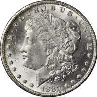 1880/79-CC GSA Morgan Silver Dollar. VAM-4. Top 100 Variety. Reverse of 1878. MS-63 (NGC).