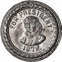 1872 Horace Greeley. DeWitt-HG 1872-24, var. Lead. 28.9 mm. About Uncirculated.
