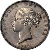 英国1840年1/2冠。