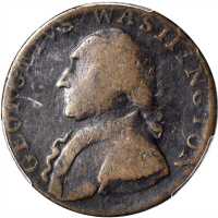 Undated (ca. 1795) North Wales Halfpenny. Musante GW-51, Baker-34, W-11150. Two Stars. Copper. Plain