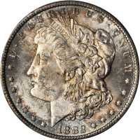 1882-CC Morgan Silver Dollar. MS-62 (PCGS).