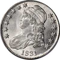 1831 Capped Bust Half Dollar. O-101. Rarity-2. AU-58 (PCGS).