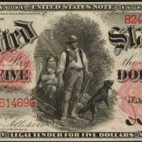 Fr. 65 (W-653). 1875 $5 Legal Tender Note. PCGS Gem New 66 PPQ.