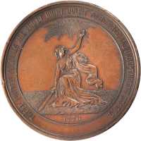 1876 United States Centennial. Bronze. 57 mm. By William Barber. Julian CM-11. About Uncirculated.