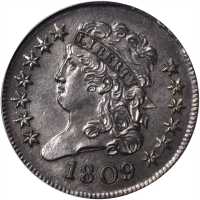 1809 Classic Head Half Cent. C-3. Rarity-1. MS-64 BN (PCGS). CAC.