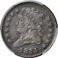 1811 Classic Head Half Cent. C-2. Rarity-3-. Close Date. VF Details--Environmental Damage (PCGS).