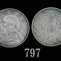 袁世凯像民国三年壹圆O版三角元 极美