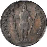 1788 Massachusetts Cent. Ryder 16-M, W-6410. Rarity-5. Period after MASSACHUSETTS. Very Fine-20 Deta
