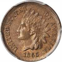 1866 Indian Cent. AU-58 (PCGS).