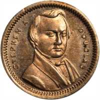 Group of three different 1860 Stephen Douglas medalets.