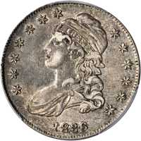 1836/1336 Capped Bust Half Dollar. Lettered Edge. O-108. Rarity-1. EF-45 (PCGS).