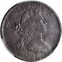 1797 Draped Bust Cent. S-123. Rarity-4. Reverse of 1797, Stems to Wreath. VF-20 (PCGS).