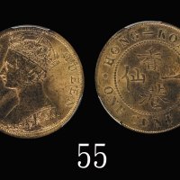 1901H年香港维多利亚铜币一仙1901H Victoria Bronze 1 Cent (Ma C3, Type III). PCGS MS64RB 金盾