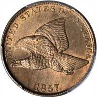 1857 Flying Eagle Cent. Type of 1857. MS-65 (PCGS).