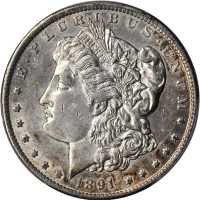 1891-CC Morgan Silver Dollar. VAM-3. Top 100 Variety. Spitting Eagle. AU-55 (PCGS).